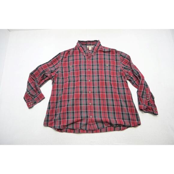 Duluth Trading Co. Flannel Camp Shirt Rugged Plaid Long Sleeve Mens Sz 4XL - Picture 5 of 8